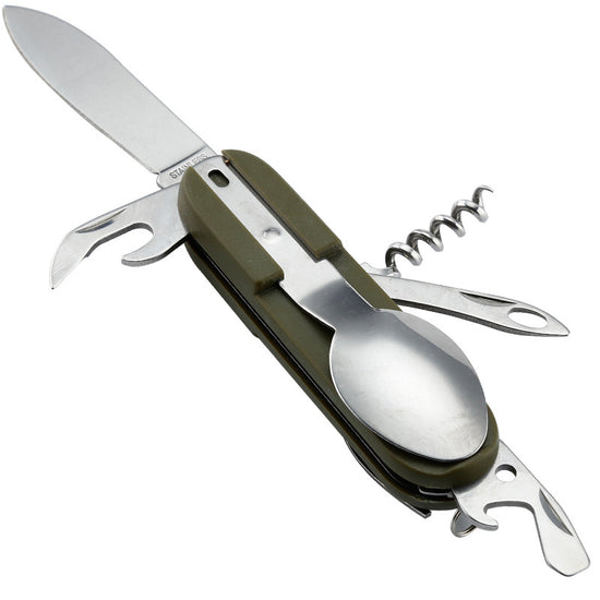 Commando 7-in-1 Camping Multi-Tool | Folding Utensils with Bottle Opener