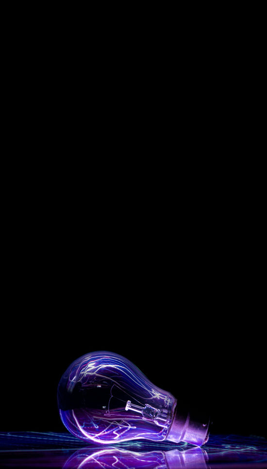 blue and white light fixture