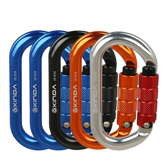 Professional Climbing Carabiner - O-Ring Screw Lock with 25KN Rating (7075 Aluminum, CE Certified)