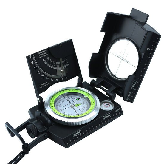 Professional Lensatic Compass with Tripod - Metal Navigation Compass for Surveying & Outdoor Use (307g)