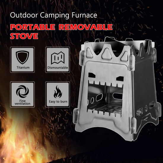 Titan-Forge Ultralight Wood Burning Camping Stove | Folding Backpacking Stove