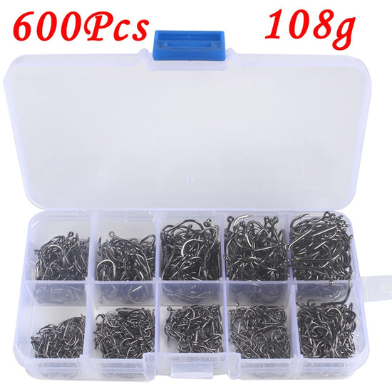 Pro-Grade High-Carbon Barbed Hook Arsenal | Reinforced Rock Fishing & Heavy-Duty Terminal Gear