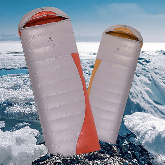 Down Sleeping Bag - Premium White Goose Down Envelope Bag (400T Nylon, 1020g)