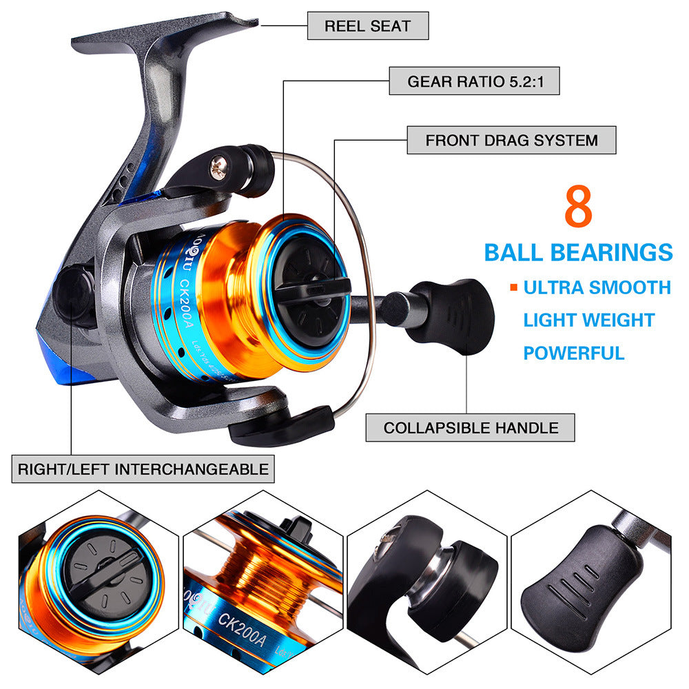 Complete 1.8m Casting Fishing Reel & Rod Combo
