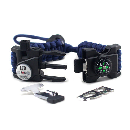 Paracord Survival Bracelet - Braided Parachute Cord Wristband (27cm, 70g)