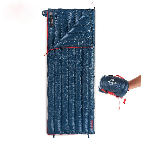 Lightweight Down Sleeping Bag - 90% White Duck Down with Waterproof Nylon (300-400g)